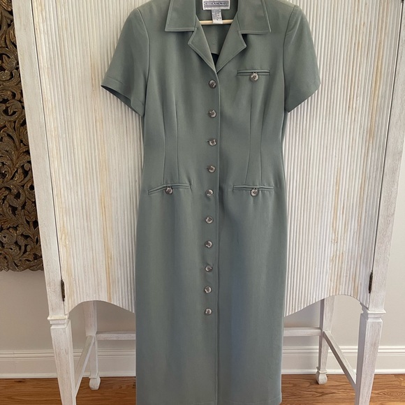Vintage Jessica Howard shirt midi dress size 8 - Picture 4 of 12